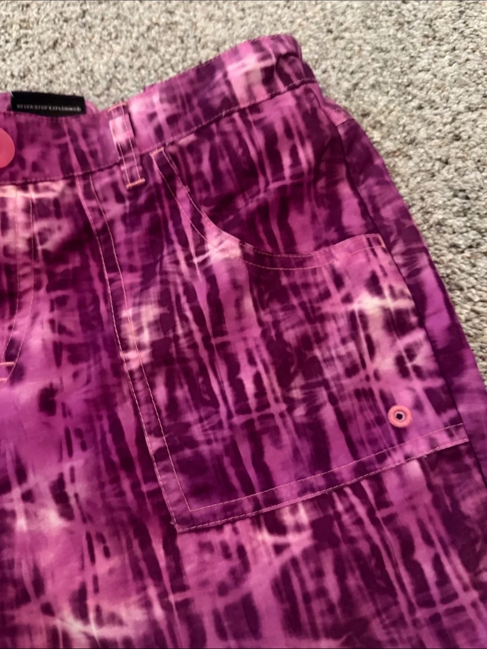 The North Face girls Purple Tie-Dye Board Swim Shorts Medium 10/12